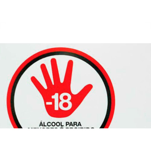 Placa Sinalizacao 20X25 Proi.Alcool -18 - Kit C/5 CA