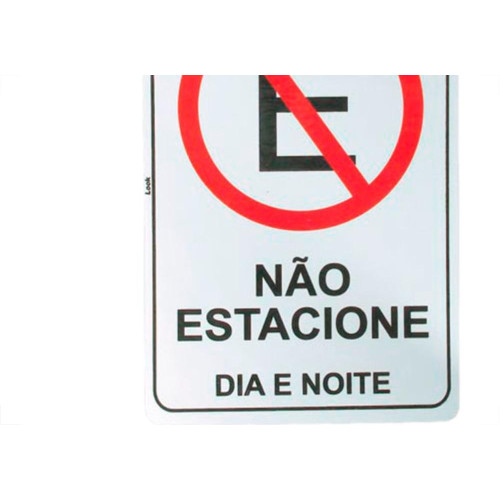 Placa Sinalizacao 20X30 Nao Estacione - Kit C/5 CA