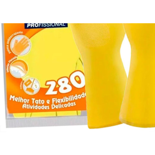 Luva Mucambo Forrada Amarela ,M