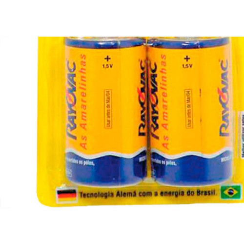 Pilha Rayovac Amarela. Grande C/2
