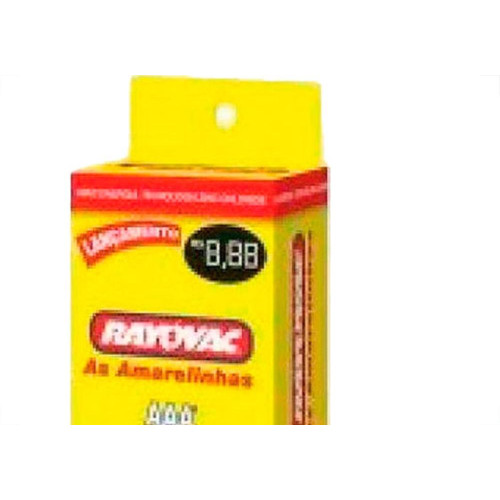 Pilha Rayovac Amarela.Pal.Tubo C/40