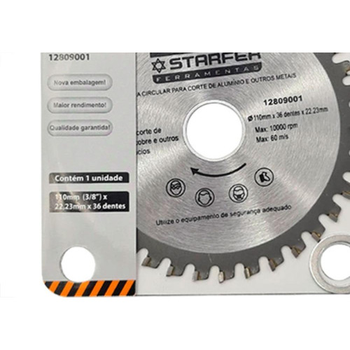 Serra Widea Starfer Aluminio 110X36D