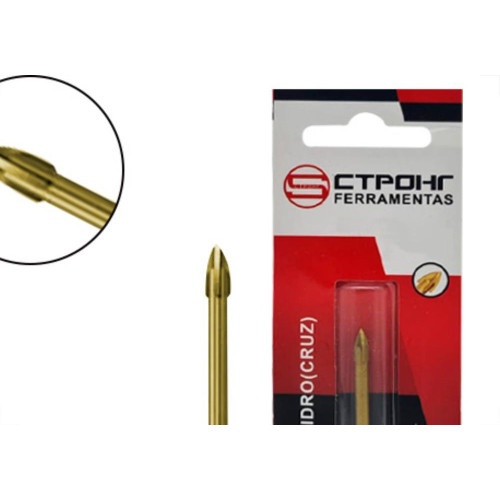 Broca P/Vidro Ctpohr 08Mm Cruz Sext