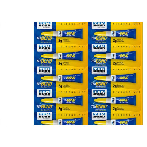 Cola Inst Super Cola Tekbond 2G - Kit C/12 PC