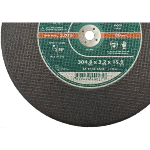 Disco Telstar Corte Ferro D 12X5/8 - Kit C/5 PC