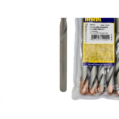 Broca Widea Irwin H 12Mm - Kit C/5 PC