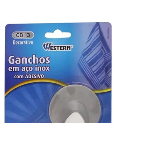 Gancho Aco Inox C/Adesivo West 1,5K