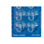 Gancho C/Ventosa Pvc C/06Pc Pr-406