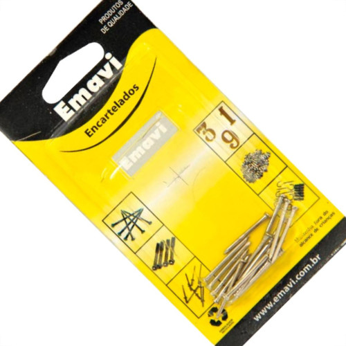 Cartela Emavi Prego Aco C/Cabeça 12X12 20Pc
