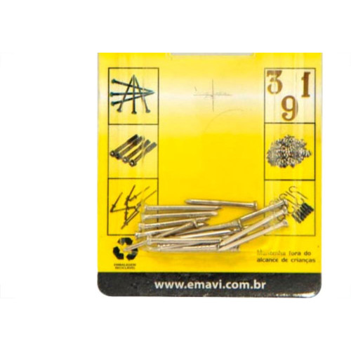 Cartela Emavi Prego Aco C/Cabeça 12X12 20Pc