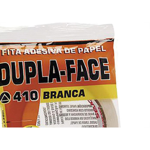 Kit C/2 - Fita Dupla Face Papel Branco Adelbras 12X30M