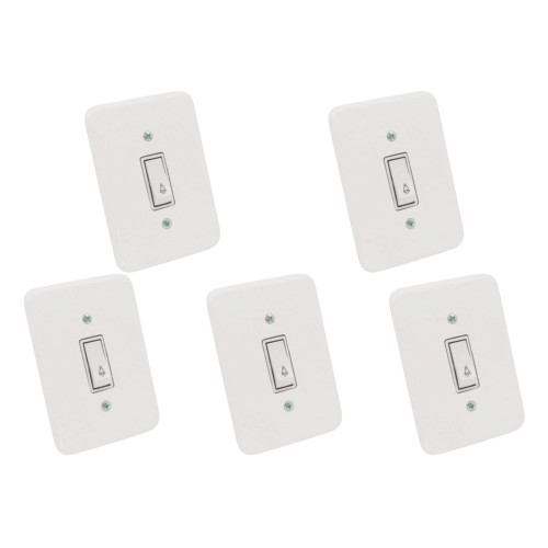 Kit C/5 - Conjunto Radial Pollar 1901001 1 Interruptor Ca...