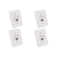 Kit C/4 - Conjunto Radial Pollar 1402024 1Tomada Fone Rj11