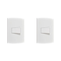 Kit C/2 - Conjunto Peesa Alfa 1502A 1 Interruptor Simples...