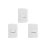Kit C/3 - Conjunto Peesa Alfa 1502A 1 Interruptor Simples...