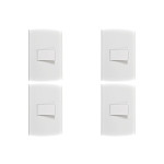 Kit C/4 - Conjunto Peesa Alfa 1502A 1 Interruptor Simples...