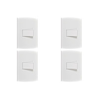 Kit C/4 - Conjunto Peesa Alfa 1502A 1 Interruptor Simples...