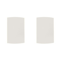 Kit C/2 - Espelho Placa Peesa Alfa P1500 4X2 Cega Branco