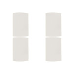Kit C/4 - Espelho Placa Peesa Alfa P1500 4X2 Cega Branco