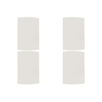 Kit C/4 - Espelho Placa Peesa Alfa P1500 4X2 Cega Branco