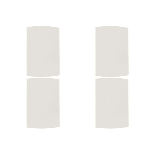 Kit C/4 - Espelho Placa Peesa Alfa P1500 4X2 Cega Branco