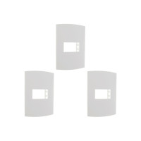 Kit C/3 - Espelho Placa Peesa Alfa P1502 4X2 1Modulo Branco