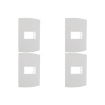 Kit C/4 - Espelho Placa Peesa Alfa P1502 4X2 1Modulo Branco