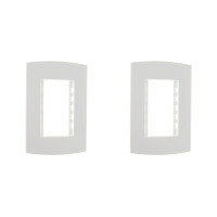 Kit C/2 - Espelho Placa Peesa Alfa P1503 4X2 3Modulo Branco