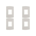 Kit C/4 - Espelho Placa Peesa Alfa P1505 4X2 2Modulo Branco