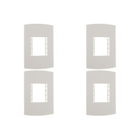 Kit C/4 - Espelho Placa Peesa Alfa P1505 4X2 2Modulo Branco