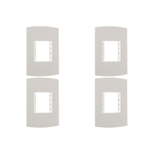 Kit C/4 - Espelho Placa Peesa Alfa P1505 4X2 2Modulo Branco