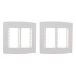 Kit C/2 - Espelho Placa Peesa Alfa P1533 4X4 6Modulo Branco