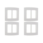 Kit C/4 - Espelho Placa Peesa Alfa P1533 4X4 6Modulo Branco