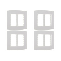 Kit C/4 - Espelho Placa Peesa Alfa P1533 4X4 6Modulo Branco