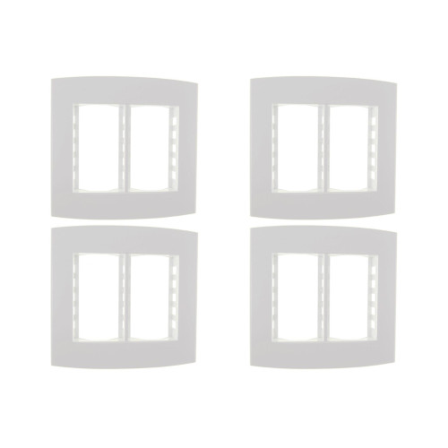 Kit C/4 - Espelho Placa Peesa Alfa P1533 4X4 6Modulo Branco