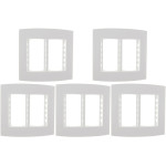 Kit C/5 - Espelho Placa Peesa Alfa P1533 4X4 6Modulo Branco