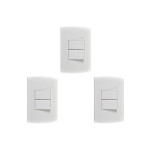 Kit C/3 - Conjunto Peesa Alfa 1505A 2 interruptores Simpl...