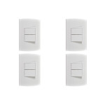 Kit C/4 - Conjunto Peesa Alfa 1505A 2 interruptores Simpl...