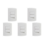 Kit C/5 - Conjunto Peesa Alfa 1505A 2 interruptores Simpl...