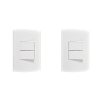Kit C/2 - Conjunto Peesa Alfa 1505B 2 interruptores Paral...