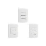 Kit C/3 - Conjunto Peesa Alfa 1505B 2 interruptores Paral...