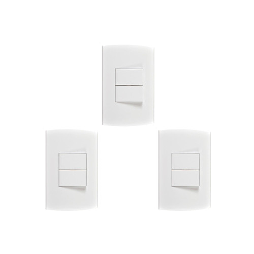 Kit C/3 - Conjunto Peesa Alfa 1505B 2 interruptores Paral...