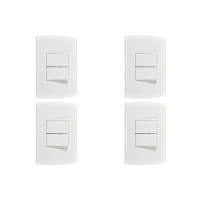 Kit C/4 - Conjunto Peesa Alfa 1505B 2 interruptores Paral...