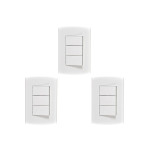 Kit C/3 - Conjunto Peesa Alfa 1507A 3 interruptores Simpl...
