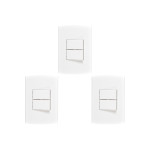 Kit C/3 - Conjunto Peesa Alfa 1505C 1 Interruptor Simp.1 ...