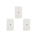 Kit C/3 - Conjunto Peesa Alfa 1509 1Tomada P/Antena Branco