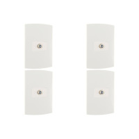 Kit C/4 - Conjunto Peesa Alfa 1509 1Tomada P/Antena Branco