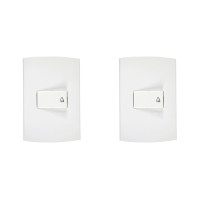 Kit C/2 - Conjunto Peesa Alfa 1512 1 Interruptor Camp.Branco