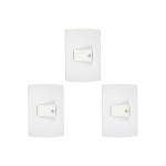 Kit C/3 - Conjunto Peesa Alfa 1512 1 Interruptor Camp.Branco