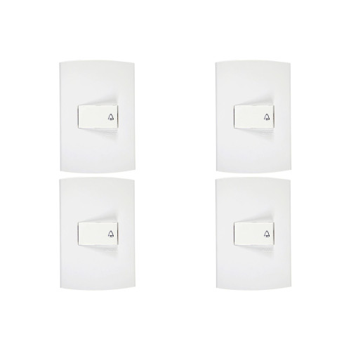 Kit C/4 - Conjunto Peesa Alfa 1512 1 Interruptor Camp.Branco